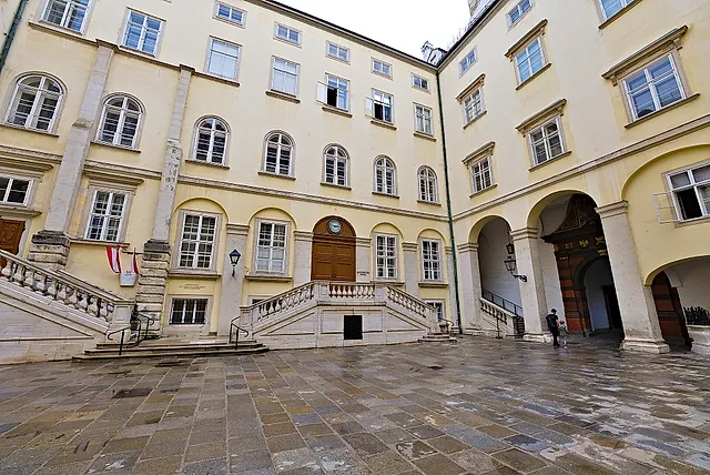 The Schweizerhof of the Hofburg, the courtyard that leads to the Imperial Treasury